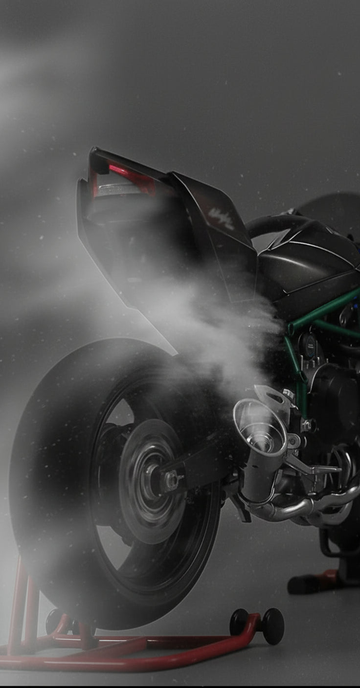 Kawasaki Racing Ninja 500 H2R Simulation Motorcycle with Sound & Light Effects - SCALE 1:6 -